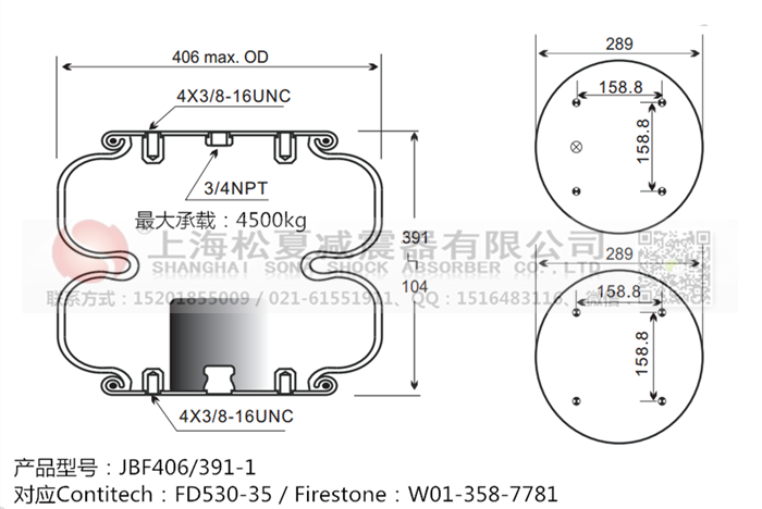 JBF406/391-2橡膠<a href='http://m.mouserwei2.com/' target='_blank'><u>空氣彈簧</u></a>